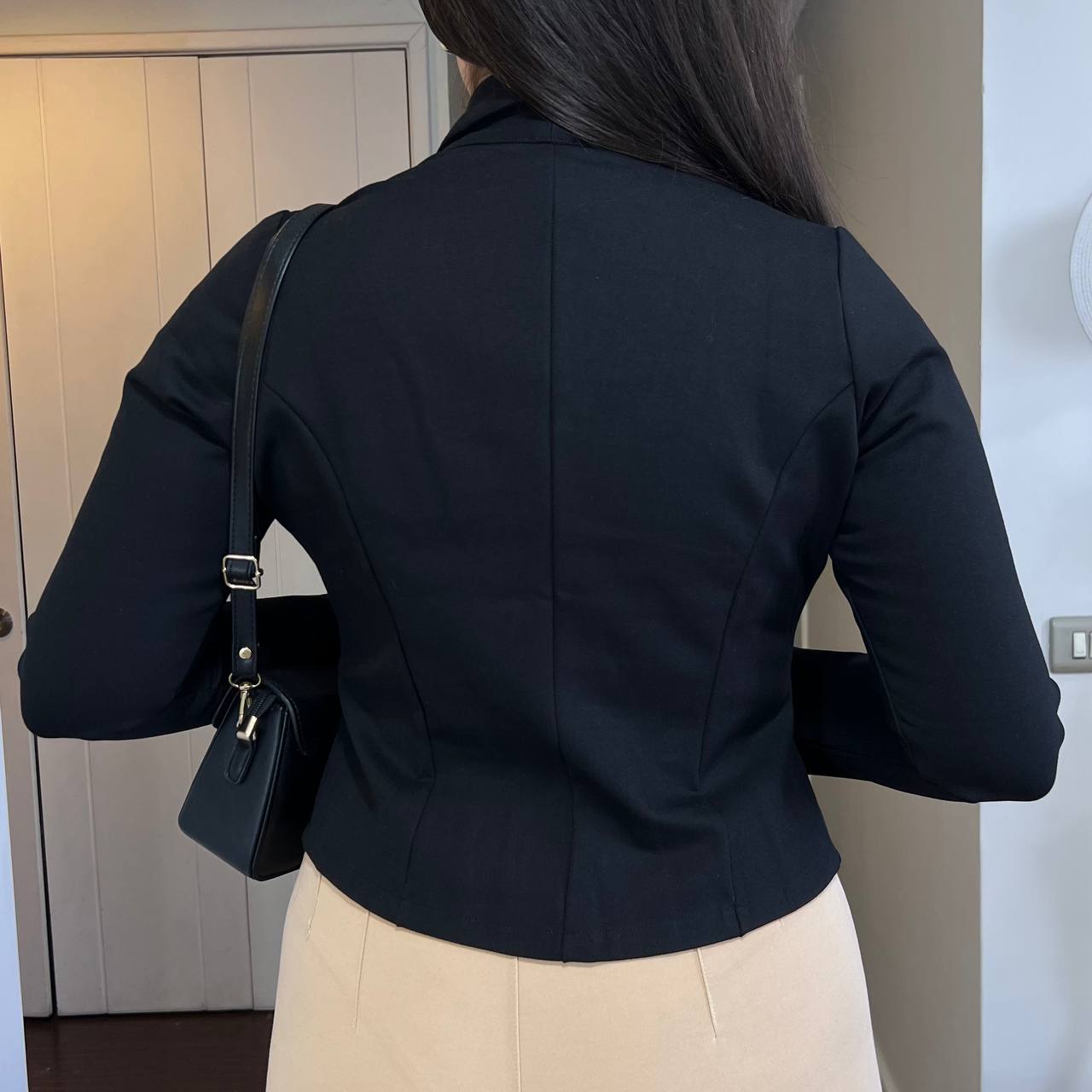 Blazer Mujer Corto Kala Negro Elegante Premium